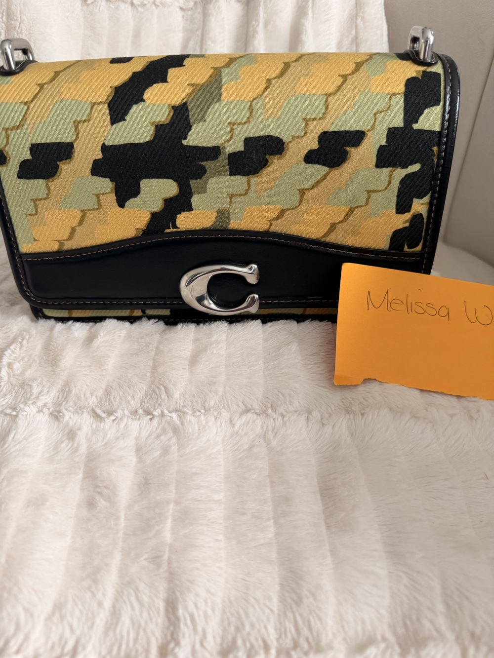 Coach BANDIT  Shoulder Bag in Yellow Black Camo